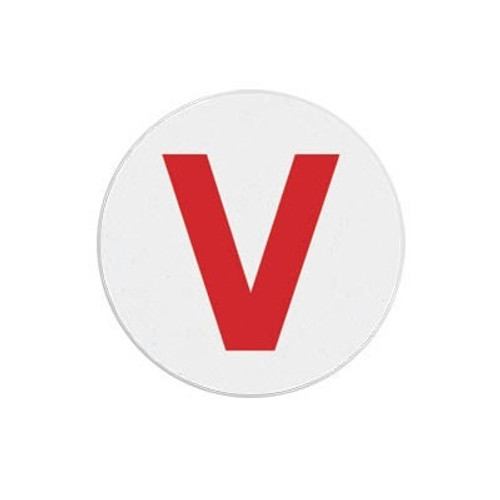 T6122 Red "V" Expiring Timespot Frontpart Indicator -one Day. Pkg Of 1,000