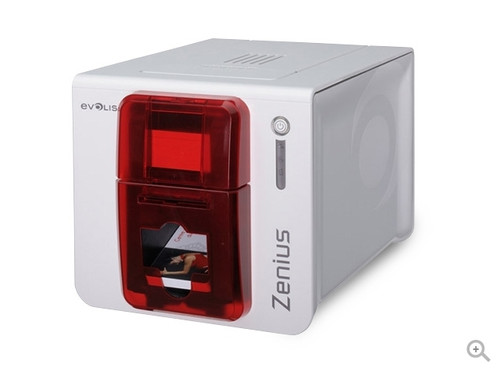 Evolis Zenius Expert ID Card Printer Single-Sided with Magnetic Stripe Encoding - Fire Red