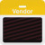 T5937A Thermal-printable Timebadge Clip-on Backpart. Half Day / One Day. Yellow "Vendor" Bar W/ Slot Hole. Pkg Of 1000