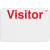 T6403 Manual Expiring Timebadge Frontpart "Visitor" Half-day. Pkg Of 1,000