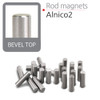 Alnico 2 Rod Magnet Bevel Top (0.195")