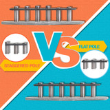 What's the difference between flat pole and staggered pole?