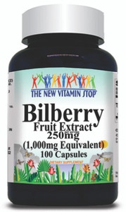 BUY 1 GET 2 FREE Bilberry Extract Equivalent 1000mg 100 or 200 Capsules