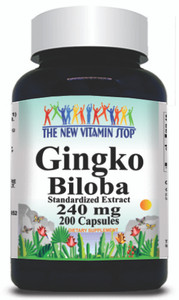 BUY 1 GET 2 FREE Ginkgo Biloba Standardized Extract 240mg 200 Capsules