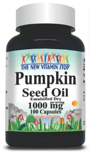 BUY 1 GET 2 FREE Pumpkin Seed Oil 1000mg Emulsified Dry 100 Capsules