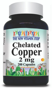 BUY 1 GET 2 FREE Chelated Copper 2mg 200 Capsulese
