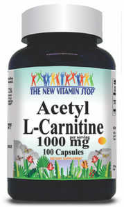 BUY 1 GET 2 FREE Acetyl L-Carnitine Free Form 1000mg 100 or 200 Capsules