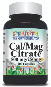 BUY 1 GET 2 FREE Calcium and Magnesium Citrate 500mg/250mg 200 Capsules