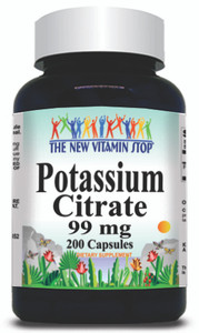 BUY 1 GET 2 FREE Potassium Citrate 99mg 200 Capsules