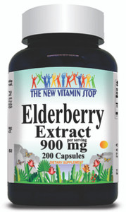 BUY 1 GET 2 FREE Elderberry Extract 900mg 200 Capsules