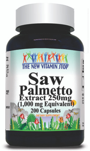 BUY 1 GET 2 FREE Saw Palmetto Extract Equivalent 1000mg 200 Capsules