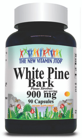 BUY 1 GET 2 FREE White Pine Bark 900mg 90 Capsules
