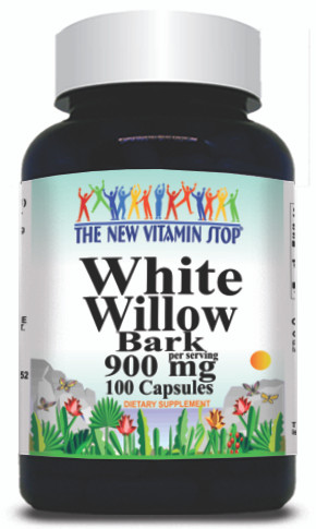 BUY 1 GET 2 FREE White Willow Bark 900mg 100 Capsules