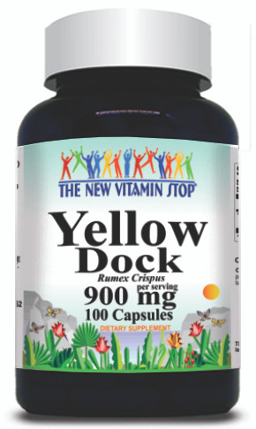 BUY 1 GET 2 FREE Yellow Dock 900mg 100 Capsules