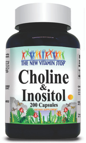 BUY 1 GET 2 FREE Choline Bitartrate & Inositol 200 Capsules
