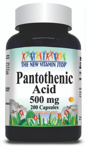 BUY 1 GET 2 FREE Pantothenic Acid 500mg 200 Capsules