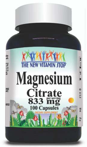 BUY 1 GET 2 FREE Magnesium Citrate 833mg 100 or 200 Capsules