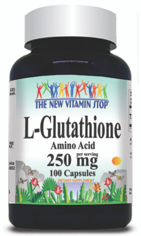 BUY 1 GET 2 FREE L-Glutathione Free Form 250mg 100 or 200 Capsules