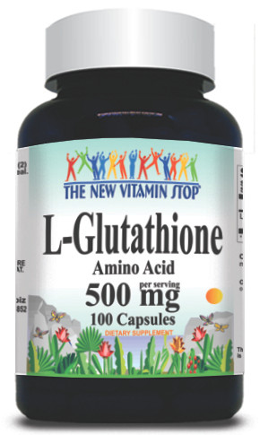 BUY 1 GET 2 FREE L-Glutathione Free Form 500mg 100 or 200 Capsules