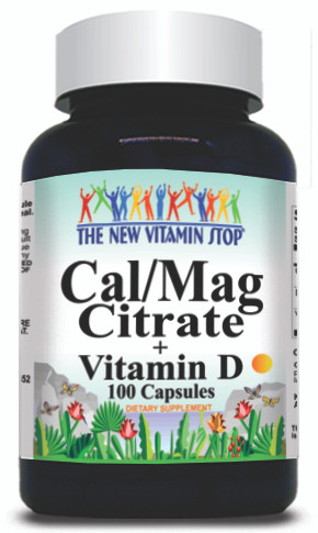 BUY 1 GET 2 FREE Calcium and Magnesium Citrate + Vitamin D 100 Capsules