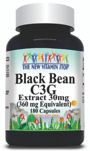 BUY 1 GET 2 FREE Black Bean C3G Extract Equivalent 360mg 180 Capsules