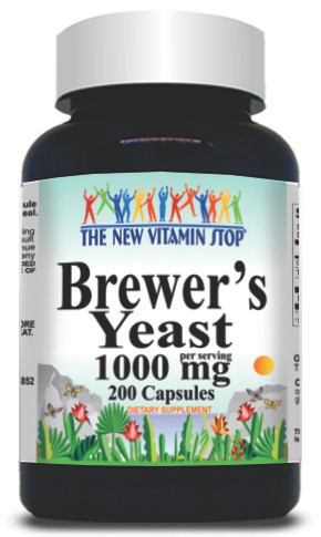 BUY 1 GET 2 FREE Brewers Yeast 1000mg 200 Capsules