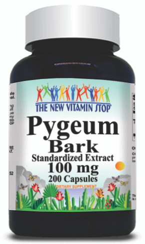 BUY 1 GET 2 FREE Pygeum Bark Standardized Extract 100mg 200 Capsules