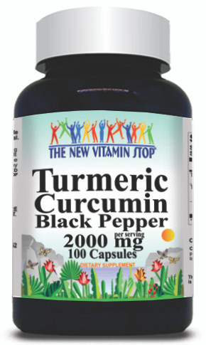 BUY 1 GET 2 FREE Turmeric Curcumin Black Pepper 2000mg 100caps or 200caps