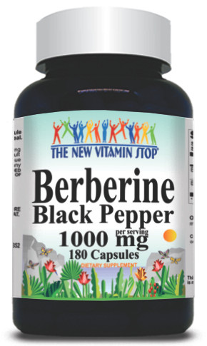 BUY 1 GET 2 FREE Berberine Black Pepper 1000mg 180caps