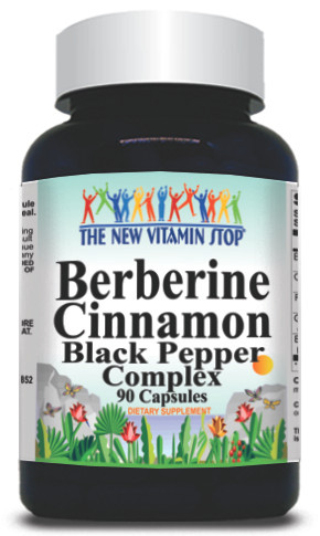 BUY 1 GET 2 FREE Berberine Cinnamon Black Pepper 90 or 180 Capsules
