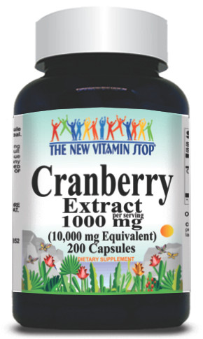BUY 1 GET 2 FREE Cranberry Extract Equivalent 10,000mg 200 Capsules