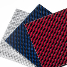 Colored Kevlar sample 3-pack (from left to right) Silver Barracuda, Blue Kevlar, Red Kevlar with gloss finishes