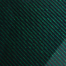 Woven Emerald dyed Fiberglass/Carbon Fiber Hybrid with Gloss finish