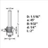 Amana 47204 45 Degree Bevel Trim Router Bit 1/4" Shank