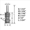 Amana 54400 Crown Moulding Router Bit 1/2" Shank