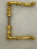 Victorian Brass French Handle Set With Spindle (L-12)