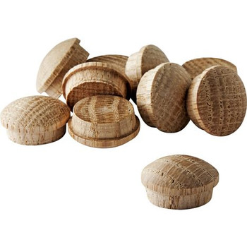 Screw Hole Buttons - 1/4'' Diameter Oak pack of 50