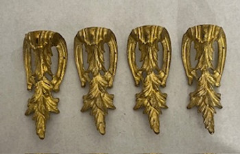 French Louis XV Chutes 4" Set of 4