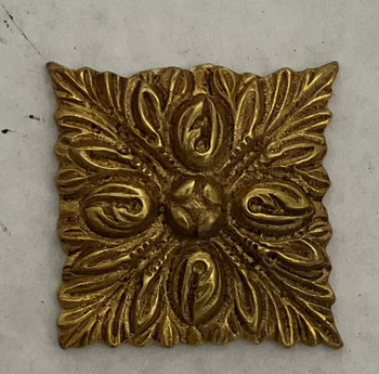 Applique Cast Brass 1.5x1.5  45pc Cast Brass