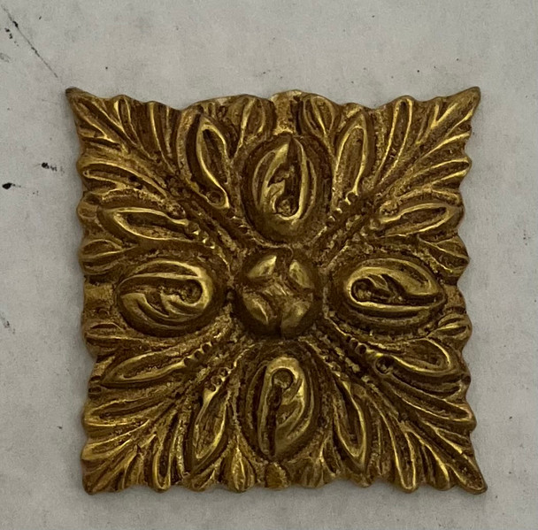 Applique Cast Brass 1.5x1.5  45pc Cast Brass