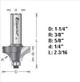 Amana 49612 3/8" Radius Edge Beading Router Bit 1/4" Shank