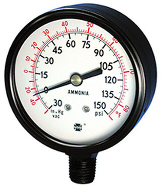 1706 Ammonia Pressure Gauge, 30 - 0 - 150 PSI (034275A)