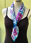 100% Silk Square Scarf  Hand Painted - Under The Sea