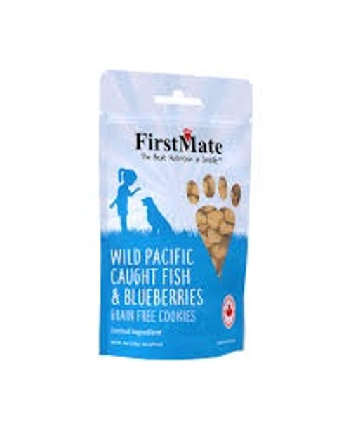 FirstMate - Wild pacific caught & Blueberry Grain Free Cookie Dog Treat 8 oz.