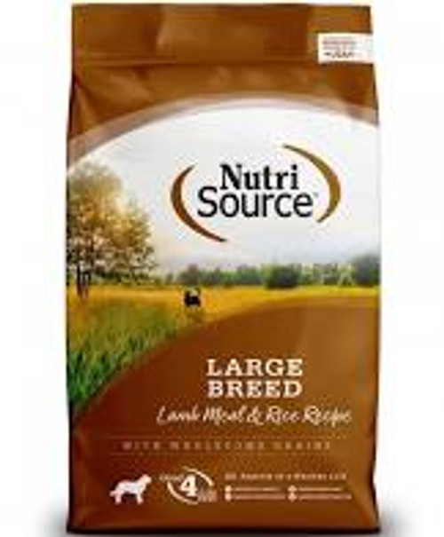 NutriSource - Grain-Free Lamb Meal  & Rice Recipe  Large Breed Dry Dog Food