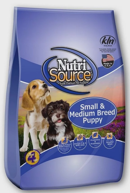 Nutrisource - Small & Medium Breed Puppy Chicken & Rice  Recipe