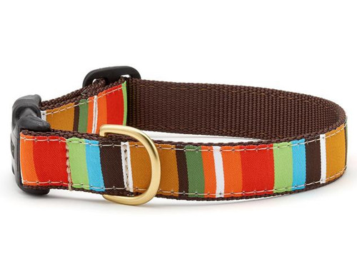 Up Country - Brown Stripe Dog Collar