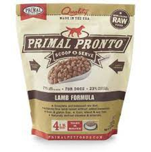 Primal - Frozen Lamb RAW Pronto Dog Food / 4 lb.