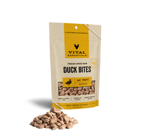 Vital Essentials - Duck Bites Nibs Freeze Dried Raw Dog Treats