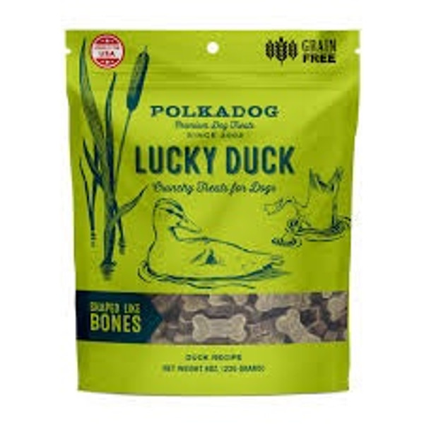 PolkaDog - Lucky Duck Bone Shaped Dog Treat 8 oz.